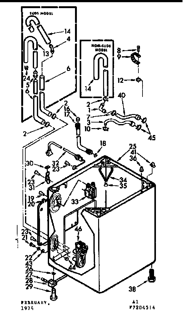 Kenmore 1107204514 cabinet parts diagram