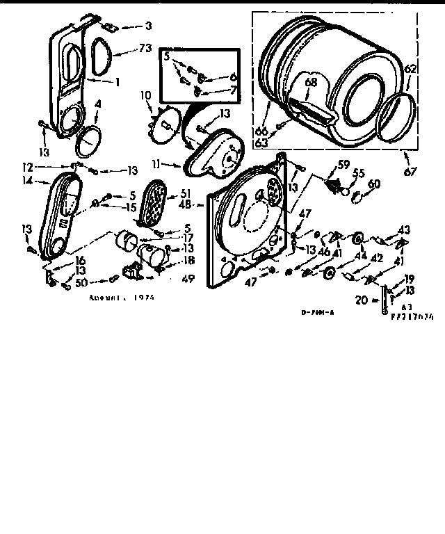 Kenmore 1107217624 bulkhead assembly diagram
