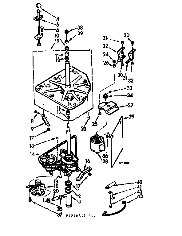 Kenmore 1107224611 drive system diagram