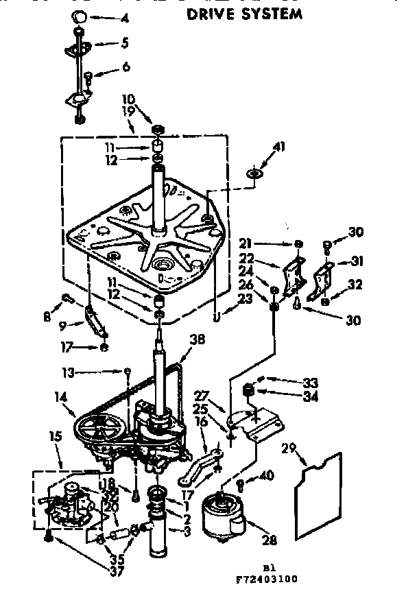 Kenmore 11072403600 drive system diagram