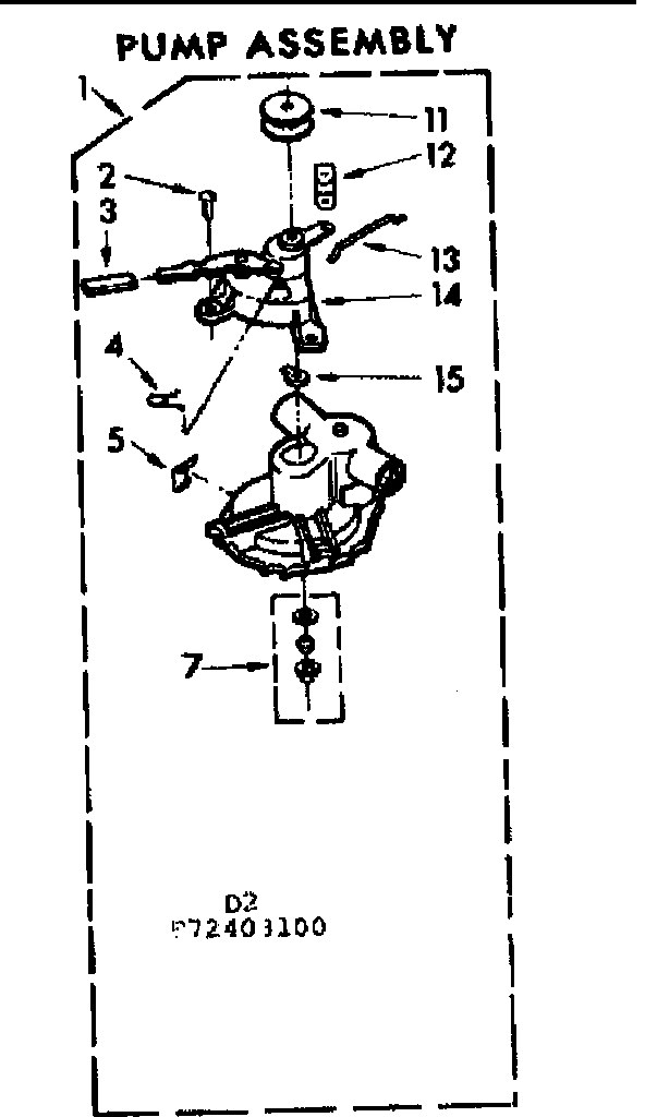 Kenmore 11072403600 pump assembly diagram