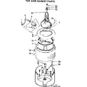 Kenmore 11072404100 tub and basket parts diagram