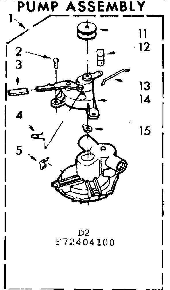 Kenmore 11072404100 pump assembly diagram