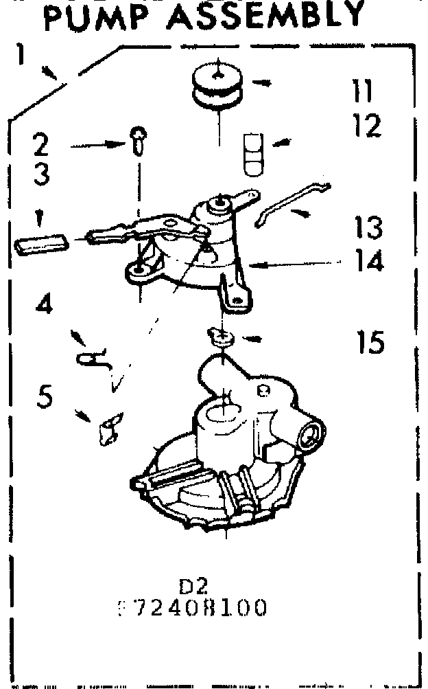 Kenmore 11072408600 pump assembly diagram