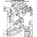 Kenmore 11072408140 top and console parts diagram