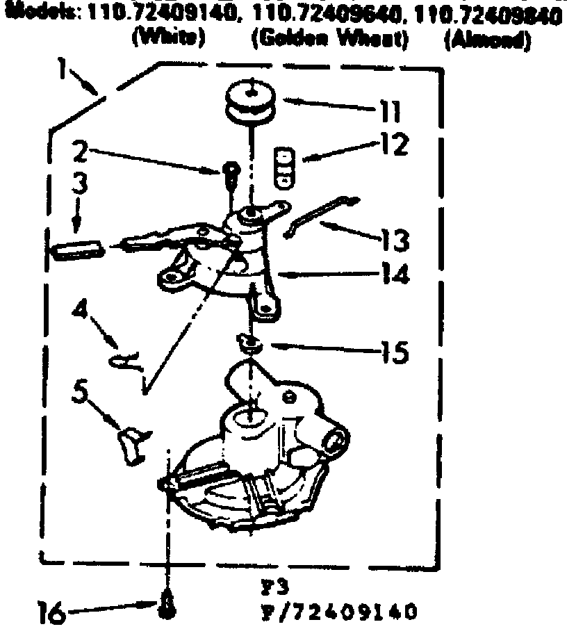 Kenmore 11072409840 pump parts diagram