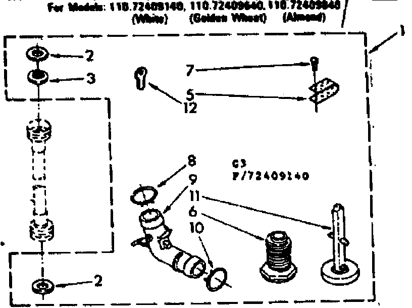 Kenmore 11072409840 miscellaneous parts diagram