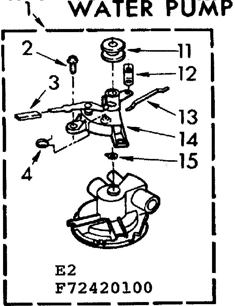 Kenmore 11072420100 water pump diagram