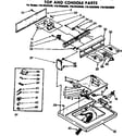 Kenmore 11072423820 top and console parts diagram