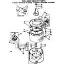 Kenmore 11072423820 tub and basket parts diagram