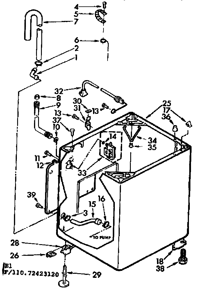 Kenmore 11072423220 cabinet parts diagram