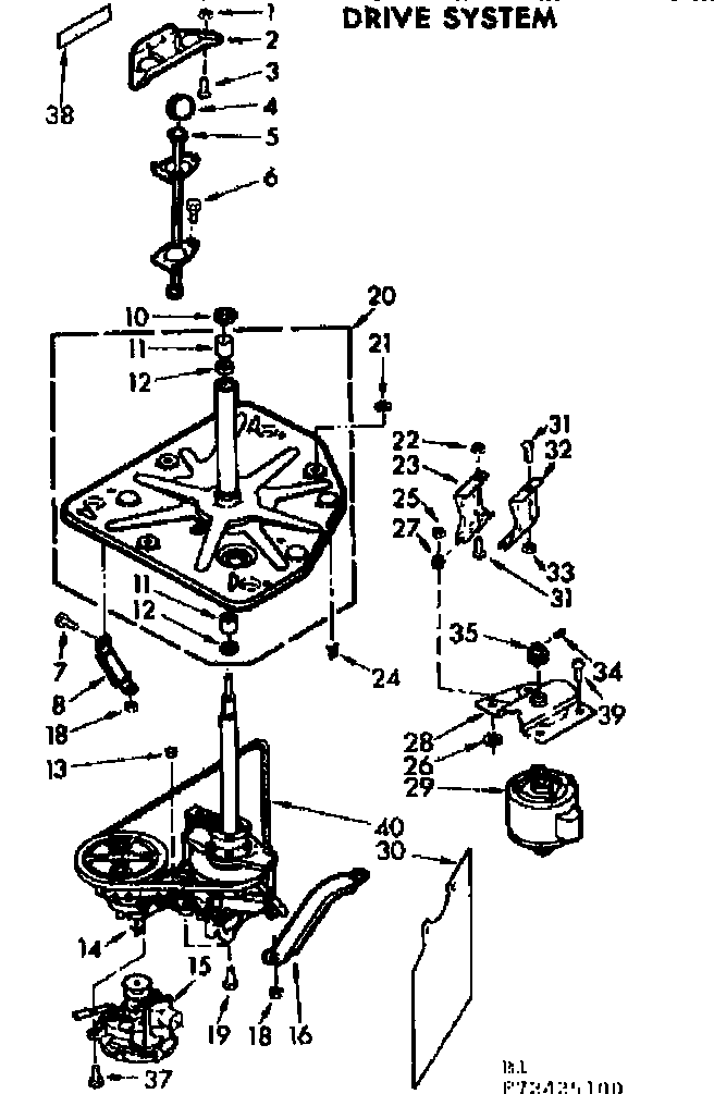 Kenmore 11072425100 drive system diagram