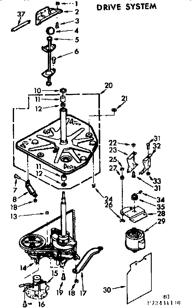 Kenmore 11072431200 drive system diagram