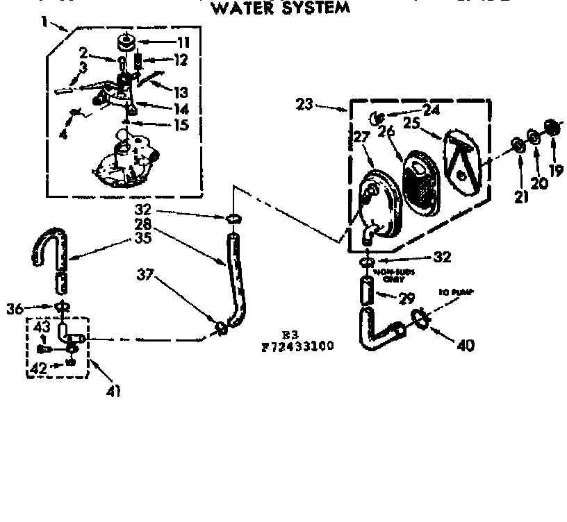 Kenmore 11072433600 water system diagram
