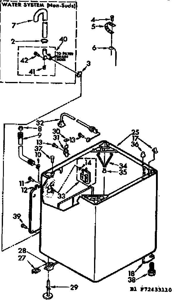 Kenmore 11072433610 cabinet parts diagram