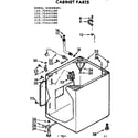 Kenmore 11073445100 cabinet parts diagram