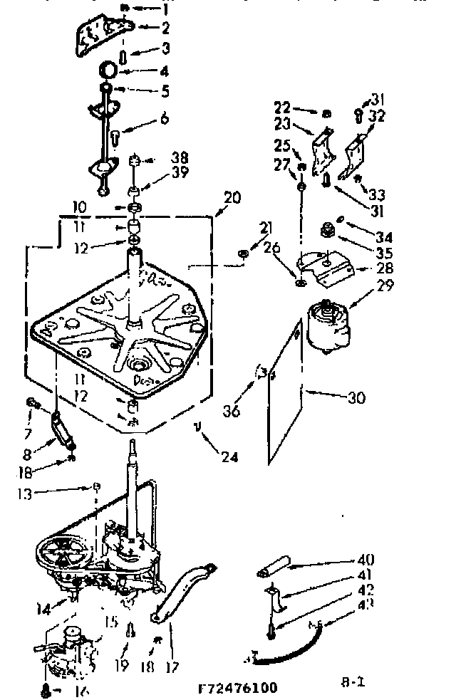 Kenmore 11072476400 drive system diagram