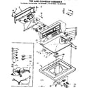Kenmore 11072476100 top and console assembly diagram