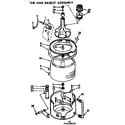 Kenmore 11072480200 tub & basket assm diagram
