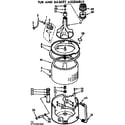 Kenmore 11072482200 tub and basket assembly diagram
