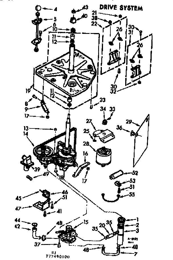 Kenmore 11072490400 drive system diagram