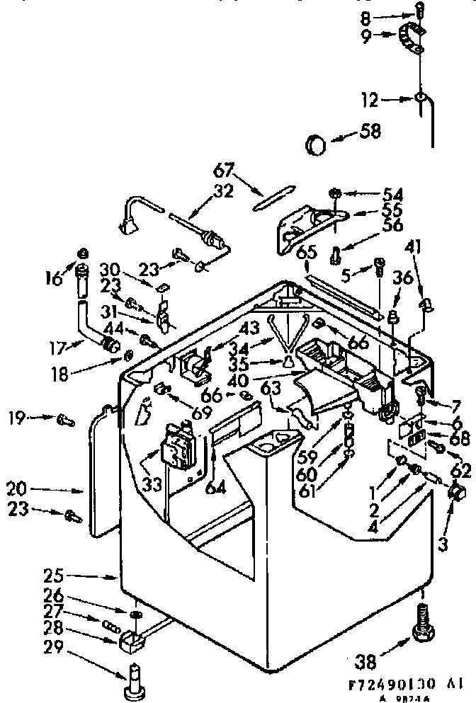 Kenmore 11072490430 cabinet parts diagram