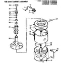 Kenmore 11072492100 tub and basket assembly diagram