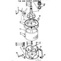 Kenmore 11073550100 tub and basket assembly diagram