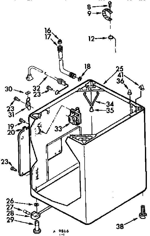 Kenmore 11072562410 cabinet parts diagram