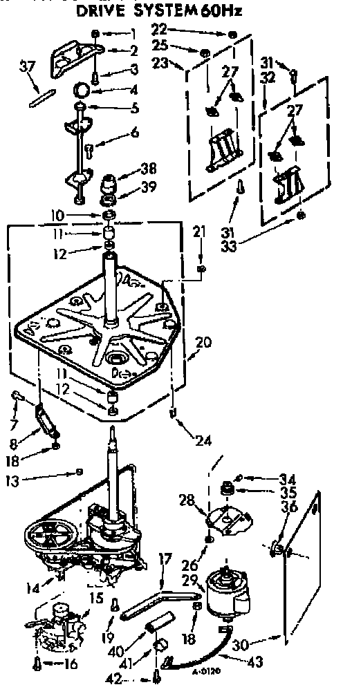 Kenmore 11072570400 drive system 60 hz diagram