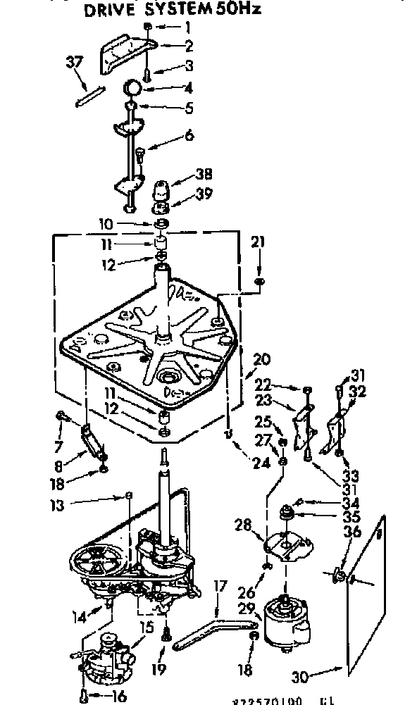 Kenmore 11072570400 drive system 50 hz diagram