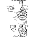 Kenmore 11072610100 tub and basket assembly diagram
