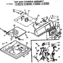 Kenmore 11073625100 top and console asm diagram