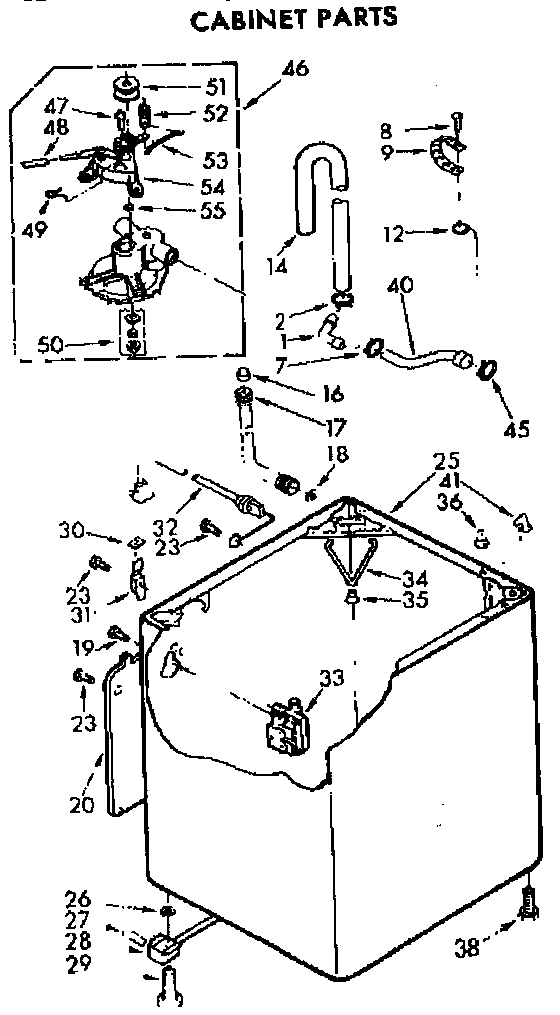 Kenmore 11072640110 cabinet parts diagram