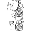 Kenmore 11072645110 tub and basket assembly diagram
