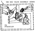 Kenmore 11072645110 two way valve assembly suds diagram
