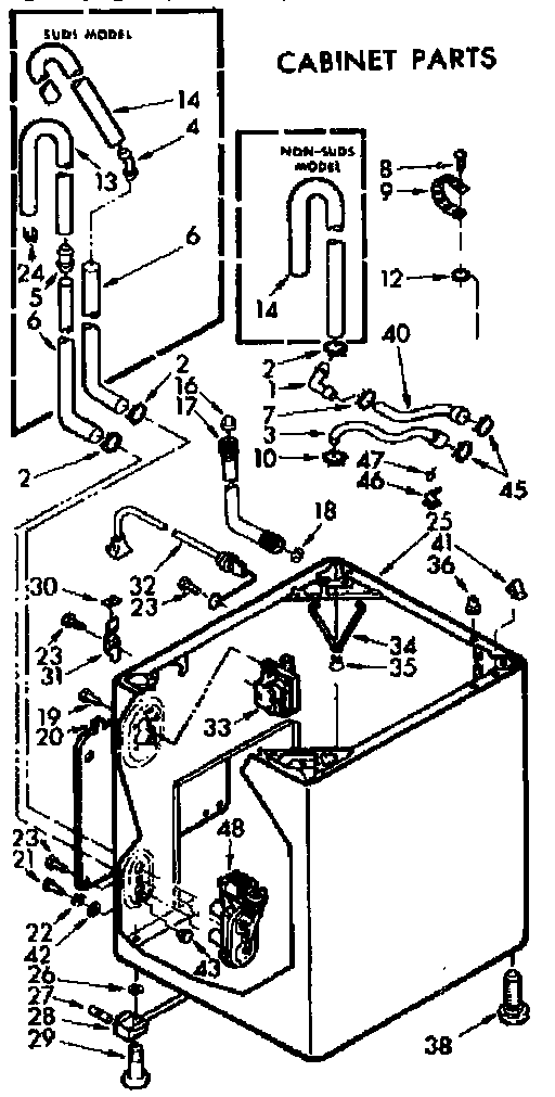 Kenmore 11072645120 cabinet parts diagram