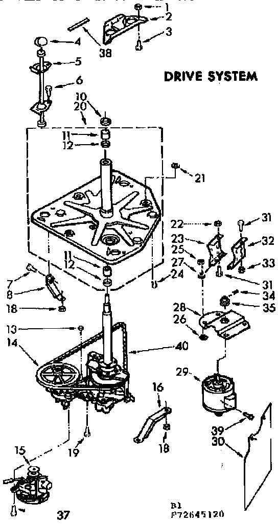 Kenmore 11072645120 drive system diagram