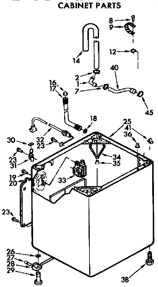 Kenmore 11072660200 cabinet parts diagram