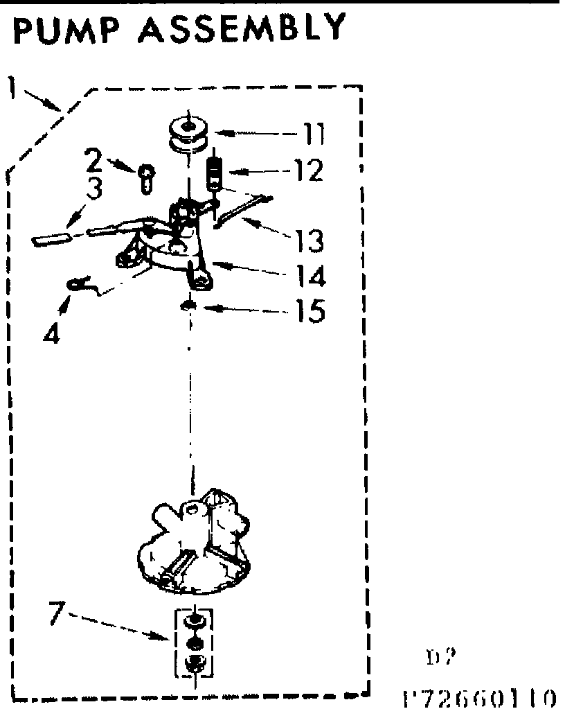 Kenmore 11072660110 pump assembly diagram