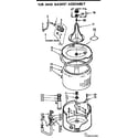 Kenmore 11072665200 tub and basket assembly diagram