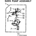 Kenmore 11072665200 suds pump assembly diagram