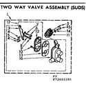 Kenmore 11072665200 two way valve assembly suds diagram