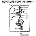 Kenmore 11072665200 non-suds pump assembly diagram
