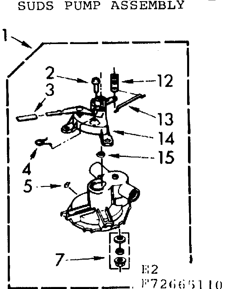 Kenmore 11072665610 suds pump assembly diagram