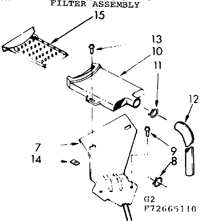 Kenmore 11072665610 filter assembly diagram
