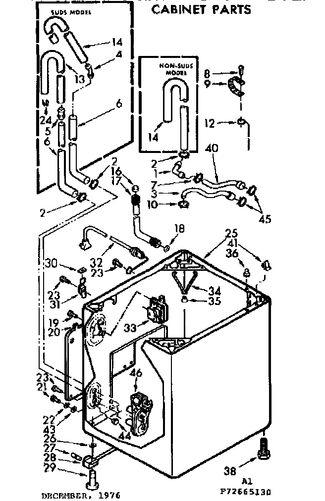 Kenmore 11073665630 cabinet parts diagram