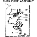 Kenmore 11073665230 suds pump assembly diagram