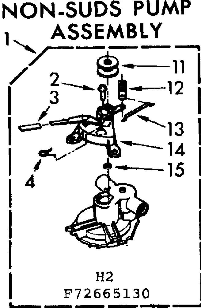 Kenmore 11073665630 non-suds pump assembly diagram