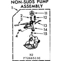 Kenmore 11073665230 non-suds pump assembly diagram